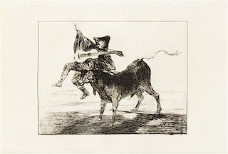 Francisco Goya, (Spanish, 1746-1828), A group of 3 prints including Tan b-rbara la Seguridad come el Delito ('The L