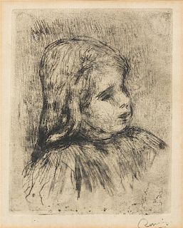 Pierre-Auguste Renoir, (French, 1841-1919), Claude Renoir, de trois-quarts a droite, 1908