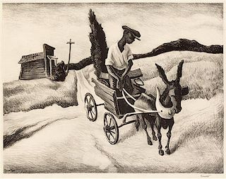 Thomas Hart Benton, (American, 1889-1975), Lonesome Road, 1938