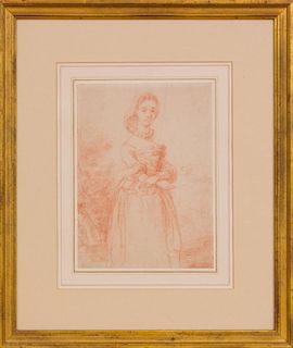 FRENCH SCHOOL: PORTRAIT OF A WOMAN STANDING