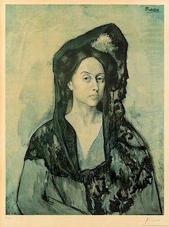 After Pablo Picasso, (Spanish, 1881-1973), Madame Ricardo Canals (from Barcelona Suite), 1966