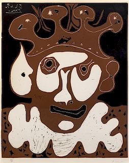 * Pablo Picasso, (Spanish, 1881-1973), Tete de Bouffon (Carnaval), 1965