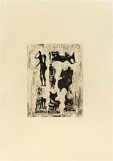 Henry Moore, (British, 1898-1986), Seven Sculpture Ideas, 1973