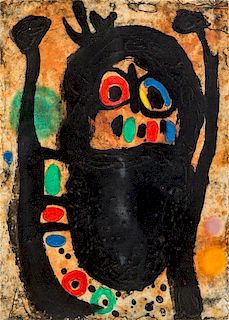 * Joan Miro, (Spanish, 1893-1983), La femme aux bijoux, 1968