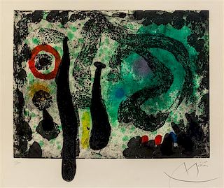 * Joan Miro, (Spanish, 1893-1983), Le jardin de mousse, 1968
