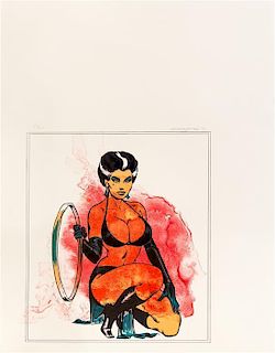 Allen Jones, (British, 1937), Leg Splash and Kneeling Woman (from Europ-ische Graphik VII), 1970 (a group of 2)