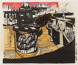 LeRoy Neiman, (American, 1921-2012), Untitled (Bar Scene), 1957