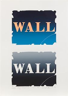 * Robert Indiana, (American, 1928), Wall: Four Stones II - TWO, 1990