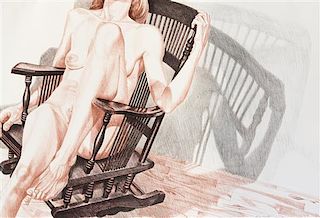 Philip Pearlstein, (American, b. 1924), Nude with Rocker 78.33