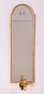 GEORGE III STYLE GILTWOOD MIRRORED SCONCE