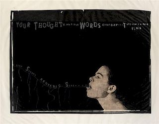 * Lesley Dill, (American, b. 1950), Your Thoughts Don't Have Words, 1997