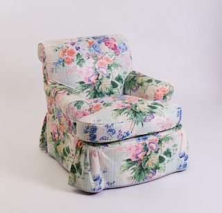 CHINTZ-UPHOLSTERED CLUB CHAIR