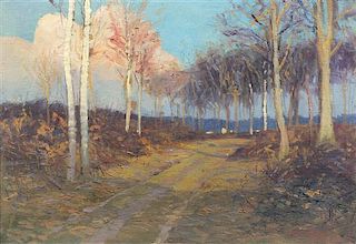 Edward Willis Redfield, (American, 1869-1965), Fontainebleau