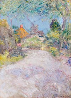 John Henry Twachtman, (American, 1853-1902), The Back Road, c. 1890-99