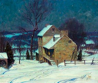 George William Sotter, (American, 1879-1953), The First Snow, 1933