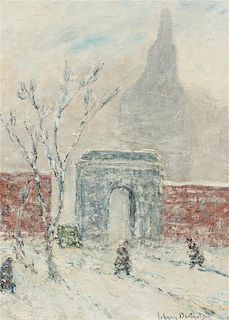 Johann Berthelsen, (American, 1883-1972), New York in Winter