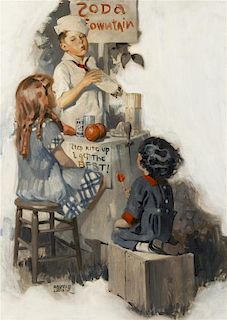 Andrew Loomis, (American, 1892-1959), Unknown (Soda Fountain)