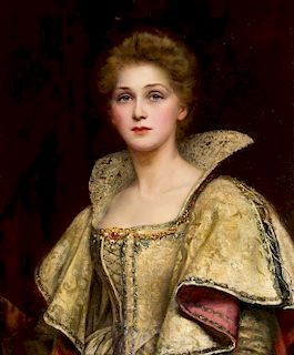 William Clarke Wontner, (British, 1857-1930), Portrait of Amy Robsart