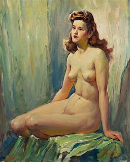 * Glenn C. Sheffer, (American, 1881-1948), Nude, 1930