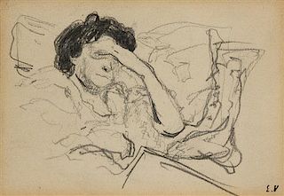* -douard Vuillard, (French, 1868-1940), Mme. Hessel la main au front, c. 1910