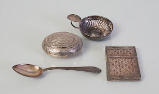 FOUR SILVER TABLE ARTICLES
