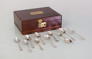 GROUP OF FIFTY-THREE BRITISH AND AMERICAN SILVER SPOONS