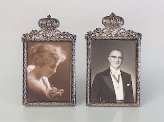 TWO SHREVE & CO. STERLING SILVER PICTURE FRAMES