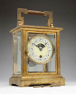 A Boston Clock Co 'Giant' brass carriage clock
