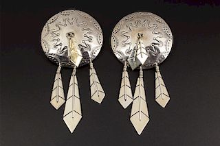 Stamped Sterling Silver Earrings