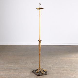 P.E. Guerin style bronze ostrich leg floor lamp