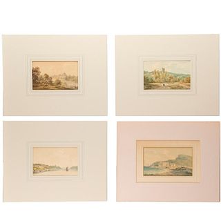 British School (18th c.), (4) fine watercolors
