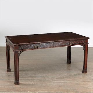English Chinese Chippendale library table