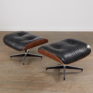 (2) Charles and Ray Eames 671 ottomans