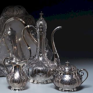 Nice Gorham Persian style sterling coffee service