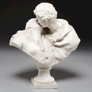 After Jean-Antoine Houdon, bisque sculpture