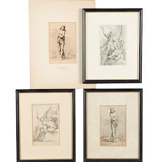 Salvator Rosa, (4) etchings