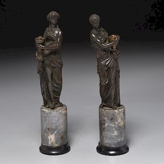 Pair Grand Tour cabinet bronzes