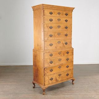 American Chippendale high chest of drawers