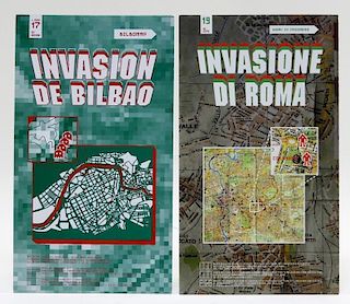 Invader Invasion of Bilbao & Spain Location Maps