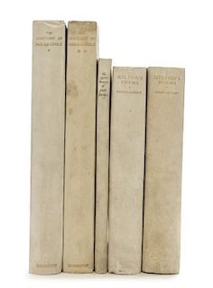 (NONESUCH PRESS) Five books published by the Nonesuch Press by Burton, Milton and Donne.