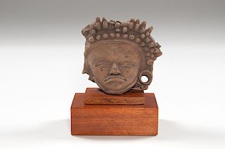 Mexican or Ecuadorian Pottery Head