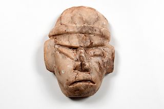 Carved Stone Mask, Probably Aztec