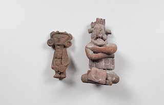 Pre-Columbian Pottery Priest and Priestess, Possibly Veracruz