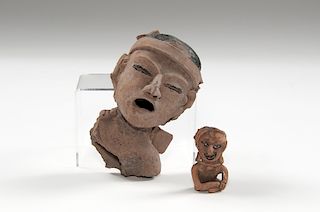 Veracruz Pottery Head and Figure