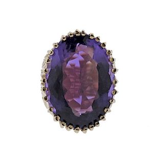 14K Gold Purple Stone Cocktail Ring