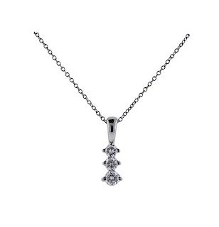 Platinum Diamond Pendant on Tiffany &amp; Co Chain Necklace