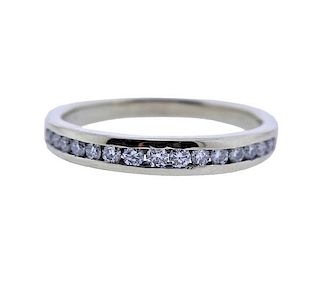 14K Gold Diamond Half Band Wedding Ring