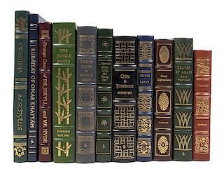 (EASTON PRESS) A group of 20 leather-bound books published by the Easton Press.