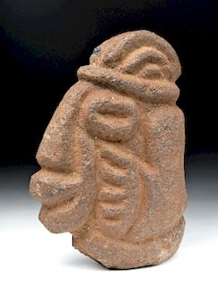 Mayan Stone Hacha - Anthropomorphic Face w/ Hands