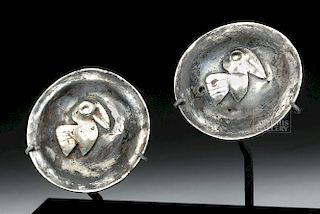 Nazca Silver and Gold Ear Ornaments - 18.1 g
